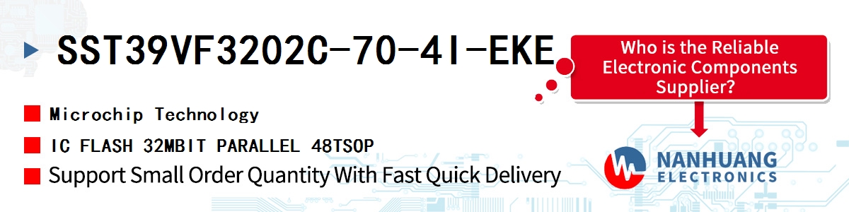 SST39VF3202C-70-4I-EKE Microchip IC FLASH 32MBIT PARALLEL 48TSOP