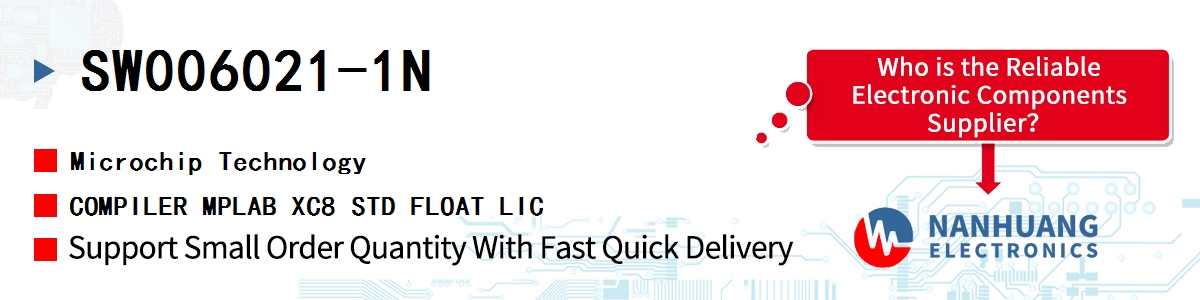 SW006021-1N Microchip COMPILER MPLAB XC8 STD FLOAT LIC