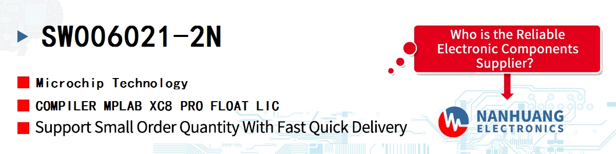 SW006021-2N Microchip COMPILER MPLAB XC8 PRO FLOAT LIC