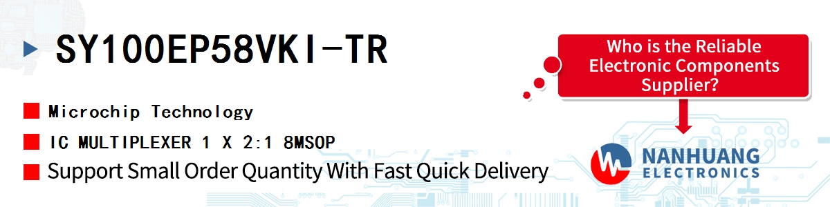 SY100EP58VKI-TR Microchip IC MULTIPLEXER 1 X 2:1 8MSOP