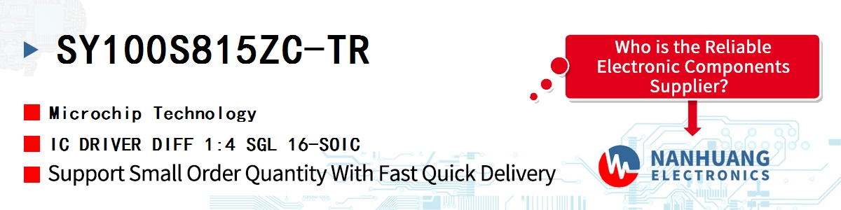 SY100S815ZC-TR Microchip IC DRIVER DIFF 1:4 SGL 16-SOIC