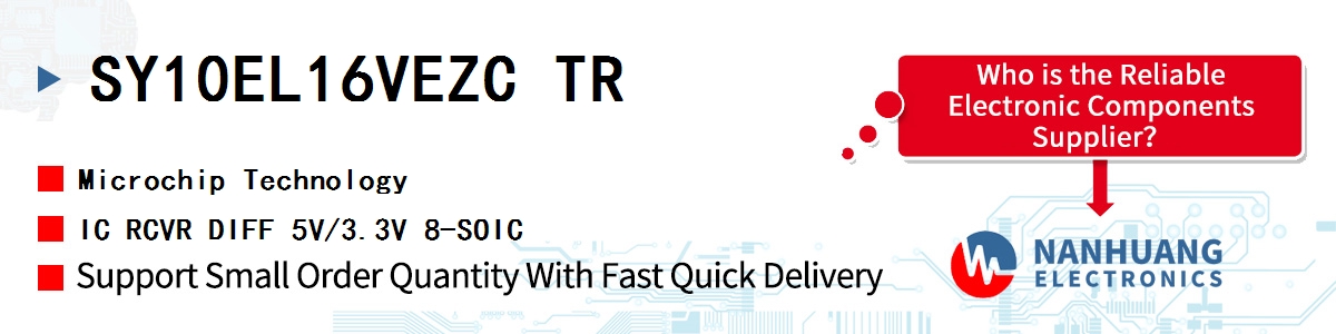 SY10EL16VEZC TR Microchip IC RCVR DIFF 5V/3.3V 8-SOIC