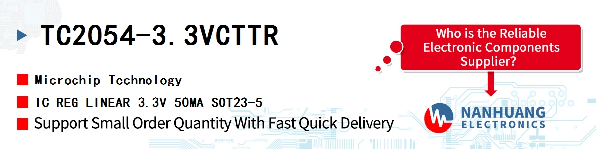 TC2054-3.3VCTTR Microchip IC REG LINEAR 3.3V 50MA SOT23-5