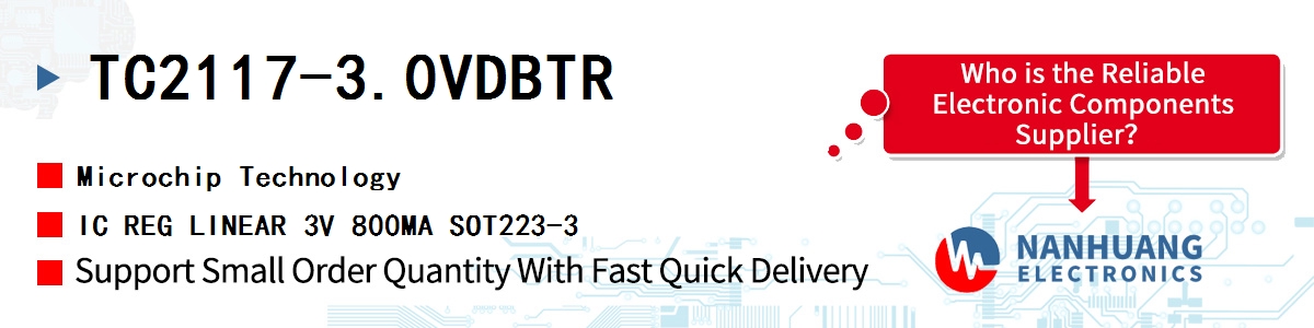 TC2117-3.0VDBTR Microchip IC REG LINEAR 3V 800MA SOT223-3