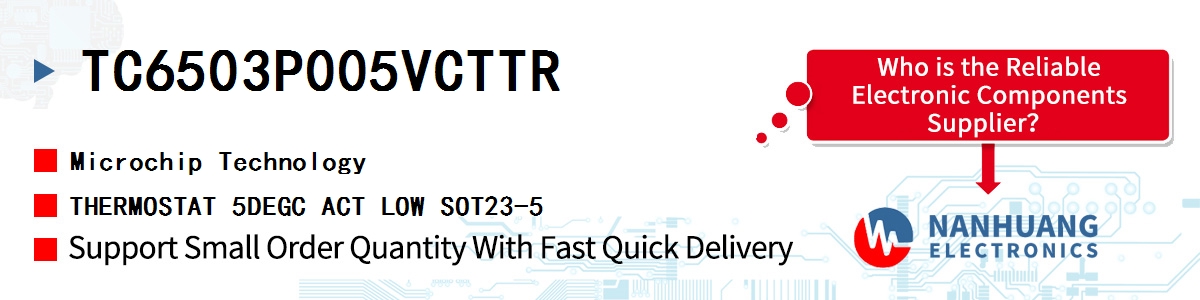 TC6503P005VCTTR Microchip THERMOSTAT 5DEGC ACT LOW SOT23-5