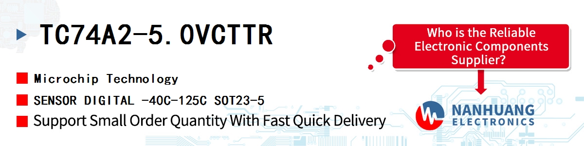 TC74A2-5.0VCTTR Microchip SENSOR DIGITAL -40C-125C SOT23-5