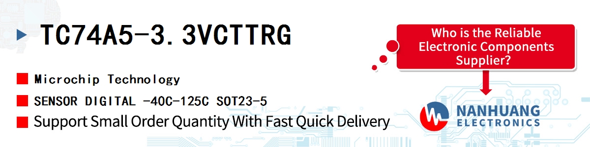 TC74A5-3.3VCTTRG Microchip SENSOR DIGITAL -40C-125C SOT23-5