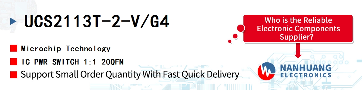 UCS2113T-2-V/G4 Microchip IC PWR SWITCH 1:1 20QFN