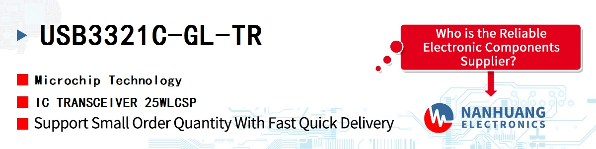 USB3321C-GL-TR Microchip IC TRANSCEIVER 25WLCSP