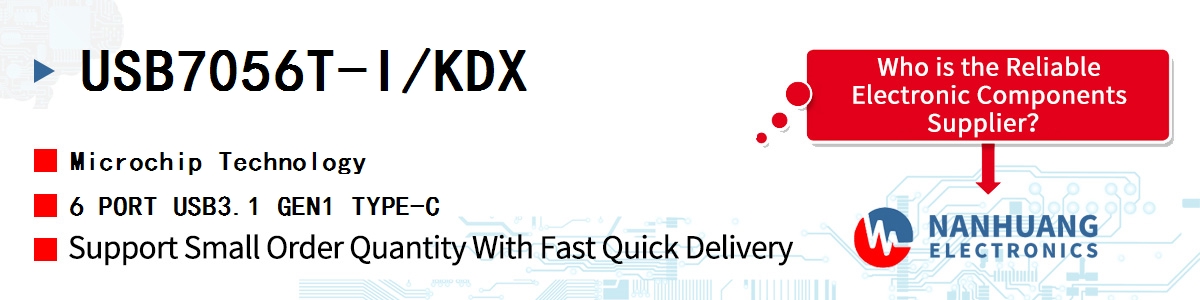 USB7056T-I/KDX Microchip 6 PORT USB3.1 GEN1 TYPE-C