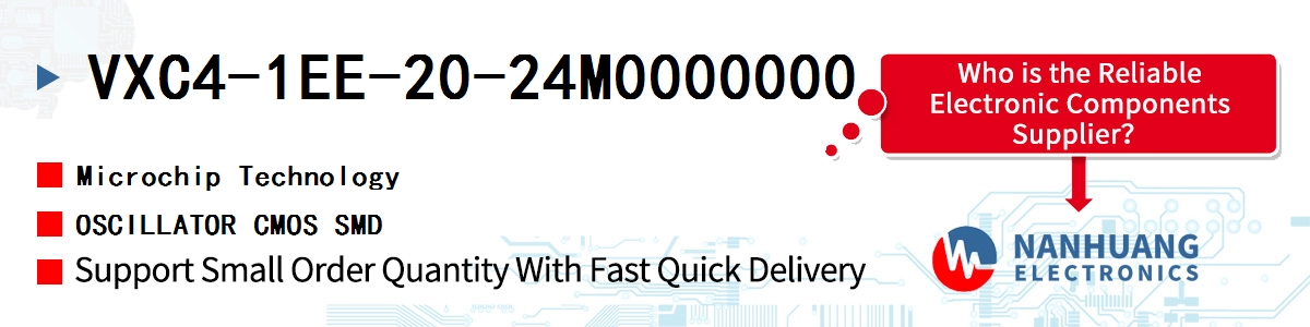 VXC4-1EE-20-24M0000000 Microchip OSCILLATOR CMOS SMD