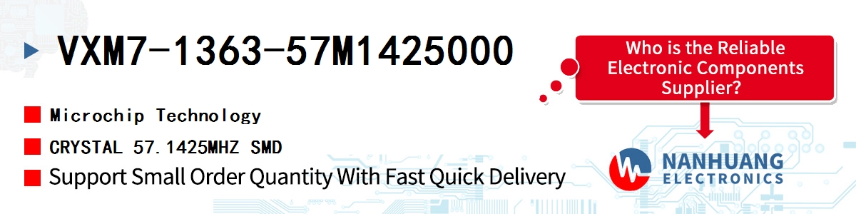 VXM7-1363-57M1425000 Microchip CRYSTAL 57.1425MHZ SMD