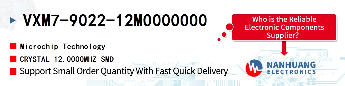 VXM7-9022-12M0000000 Microchip CRYSTAL 12.0000MHZ SMD