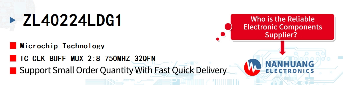 ZL40224LDG1 Microchip IC CLK BUFF MUX 2:8 750MHZ 32QFN